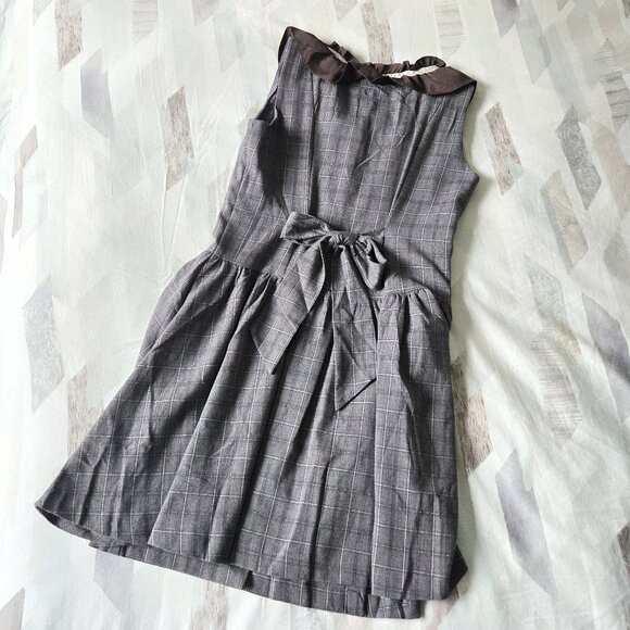 Japanese Fashion Tartan/Checkered Pattern Button Up Dress - Picture 4 of 6